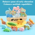 thumbnail image 2 of Wooden Animal Stacked Balance Toys Babies Early Learning Parenting Games, 2 of 7