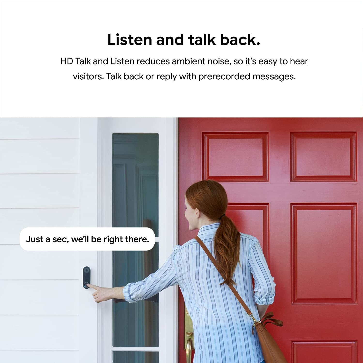 gle Nest Hello Doorbell (Wired) with 24/7 Streaming HDR Video, HD Talk and