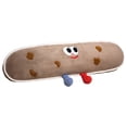 thumbnail image 1 of Cojín decorativo divertido con forma de comida, ideal para viajes. Cojín de viaje para cama o asiento. Galletas Marrones 90cm, 1 of 9