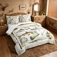 thumbnail image 2 of meiyoeat Rustic Pike Fish 7-Piece King Bedding For Kids,Vintage Farmhouse Fishing King Bed In A Bag For Adults,Reversible, 2 of 7