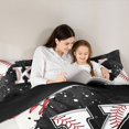 thumbnail image 4 of jejeloiu Monogrammed K 7-Piece Twin Bedding Sets,Baseball Lover Bedding Comforter Set,Ball Sport Games Sheet Sets For Teens,Ultra Soft Bedroom Decor Reversible, 4 of 8