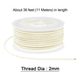 thumbnail image 2 of Unique Bargains 2 Packs Nylon Thread Twine Beading Cord 2mm Extra-Strong Braided Nylon Crafting String 11M/36 Feet, Cream, 2 of 7