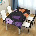 thumbnail image 4 of Yayeee Tablecloths 54" x 72" Rectangle Wrinkle Resistant Party Table Cover, Halloween Orange Ghosts, 4 of 8