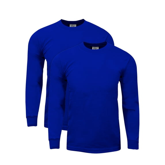 Shaka Wear 2Pack Men's Max Heavy Weight 7 oz Cotton Long Sleeve T-Shirt S~7XL