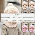 thumbnail image 3 of Lorytime Kids Winter Hat with Attached Scarf Cute Thermal Scarf Fleece Lined Hat Double Layer Hat Pull Over 3-6 Years, 3 of 5