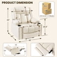 thumbnail image 2 of Power Lift Recliner Chair for Elderly with Heating & Vibration Massage, Large Wide Heavy Duty Extended Footrest for Big & Tall, 2 Cup Holders & Side Pockets Faux Leather, 2 of 7