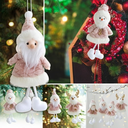 

Christmas Old Man Snowman Pendant Doll Christmas Tree Pendant Mini Doll 7.08*3.14 In
