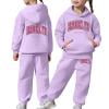 thumbnail image 3 of shqvo Big Girls 2 Piece Sport Outfit Brooklyn New York Letter Print Pullover Sport Sweatsuits Hoodie Sweatpants Outfits Hoodies Tracksuits for Toddlers Children Teens, 3 of 8