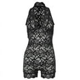 thumbnail image 4 of Mqqzkk Womens Lace Jumpsuits Fashion Summer Sleeveless Romper Slim Fitted Strap V Neck Stretchy Shorts Jumpsuits with Pockets, 4 of 5