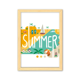 thumbnail image 1 of Luz de verano temporada ilustración Cuadro de madera decorativa marco de casa A4, 1 of 3