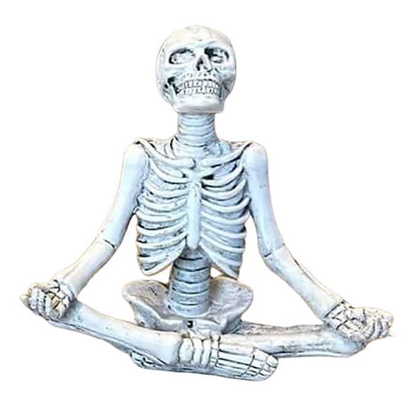 Skeleton Shaped Resin Flower Pot - Cute Small Indoor Pot for Home Halloween Decorative Sculpture (1 Piece) - White