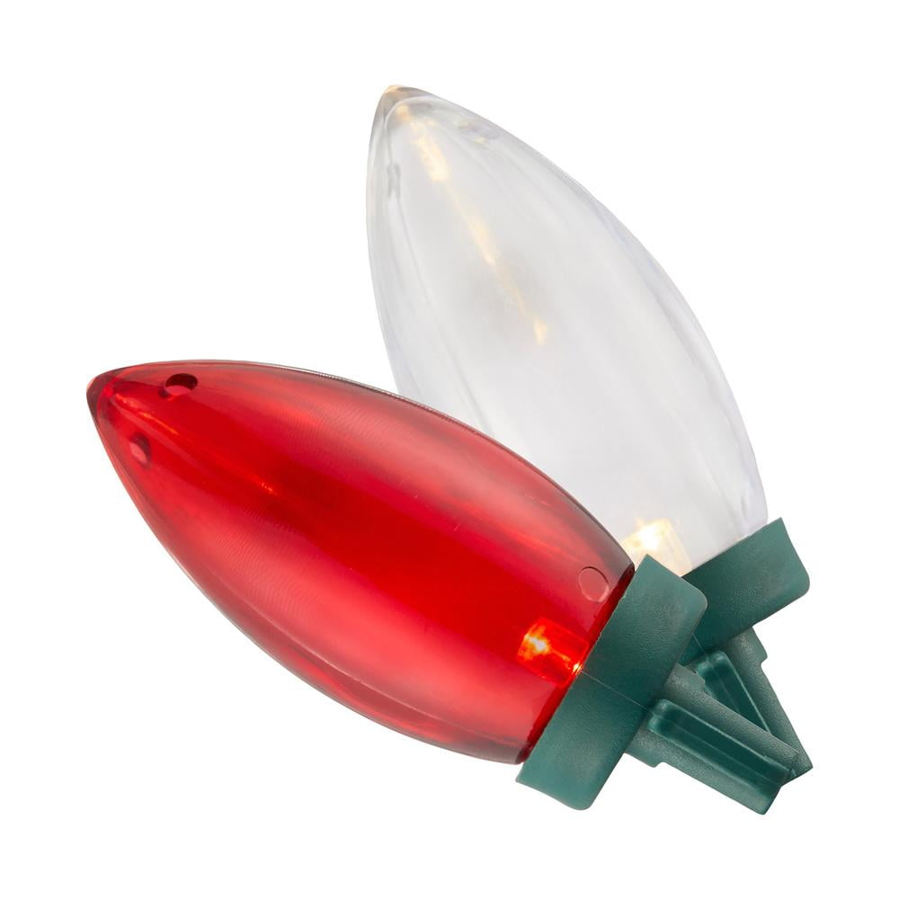 Home Accents Holiday 100Light Smooth LED C9 Super Bright Red and Warm