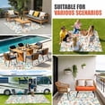 thumbnail image 3 of Teal Orange Eucalyptus Outdoor Rug 5x8 Ft, Non Slip Washable Area Rug, Weeping Botanical Leaves Patio Rugs Carpet Runner, Large Floor Mat for Indoor/Outdoor Deck Porch Camping, 3 of 8