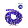 thumbnail image 2 of Uxcell 8 mm Briolette Rondelle Glass Beads, Small Round Faceted Crystal Bead, Dark Blue 10Pack, 2 of 5