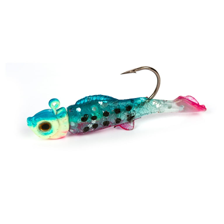 Ozark Trail 1/16 Ounce Blue/Pink Rigged Paddle Tail Minnow Ozark Trail 1/16 Ounce Blue/Pink Rigged Paddle Tail Minnow