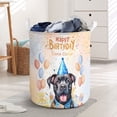 thumbnail image 3 of Watercolor Cane Corso Happy Birthday Celebration Balloons Gift Party Foldable Laundry Basket Italian Mastiff Dog Lover Gifts Idea Organizer Storage with Handles - 00028, 3 of 5