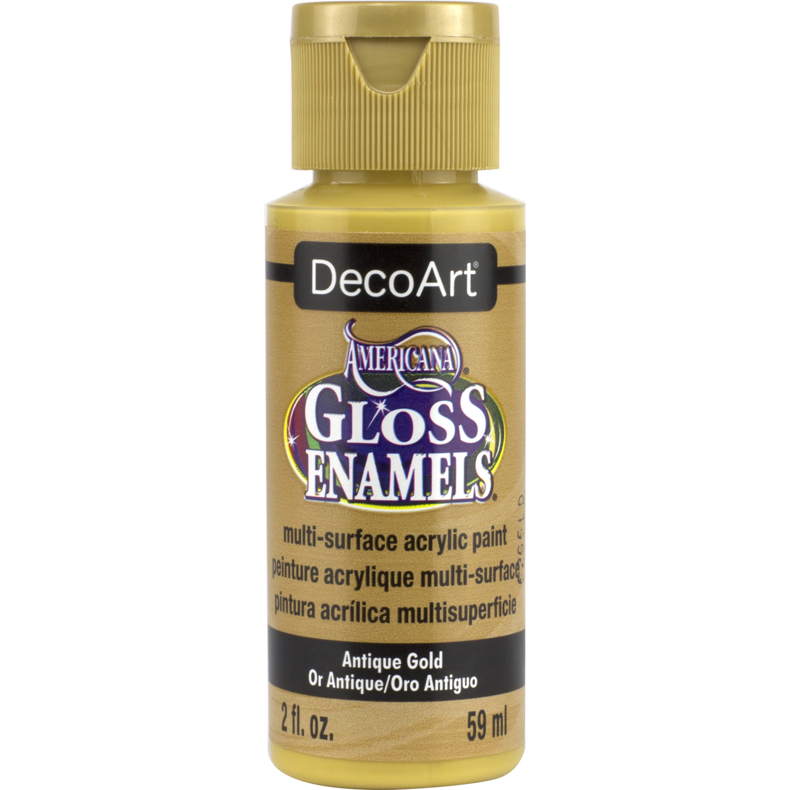 DecoArt Americana Gloss Enamels Acrylic Paint, 2 oz., Antique Gold
