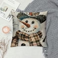 thumbnail image 2 of PHYHOO Christmas Stripes Pillow Covers Snowman Gloves Throw Pillows Winter Holiday Decoration Cushion Case for Sofa Couch Home Decor, 2 of 5