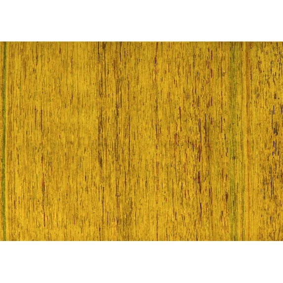 Ahgly Company Indoor Rectangle Abstract Yellow Modern Area Rugs, 5' x 8'