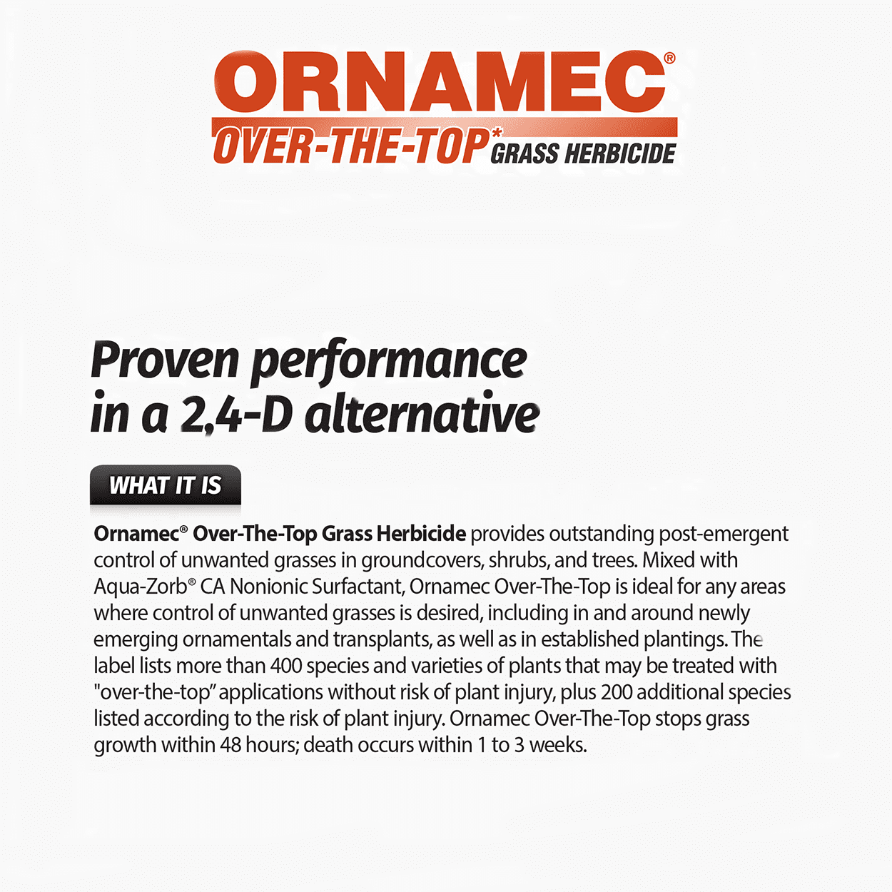Ornamec OTT Over-The-Top Grass Herbicide - Post-Emergent Control - 32 fl oz Bottle by PBI Gordon