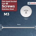 20Pcs[M3-0.5x75] Flat Head Socket Cap Screw Countersunk Bolt - Walmart.com