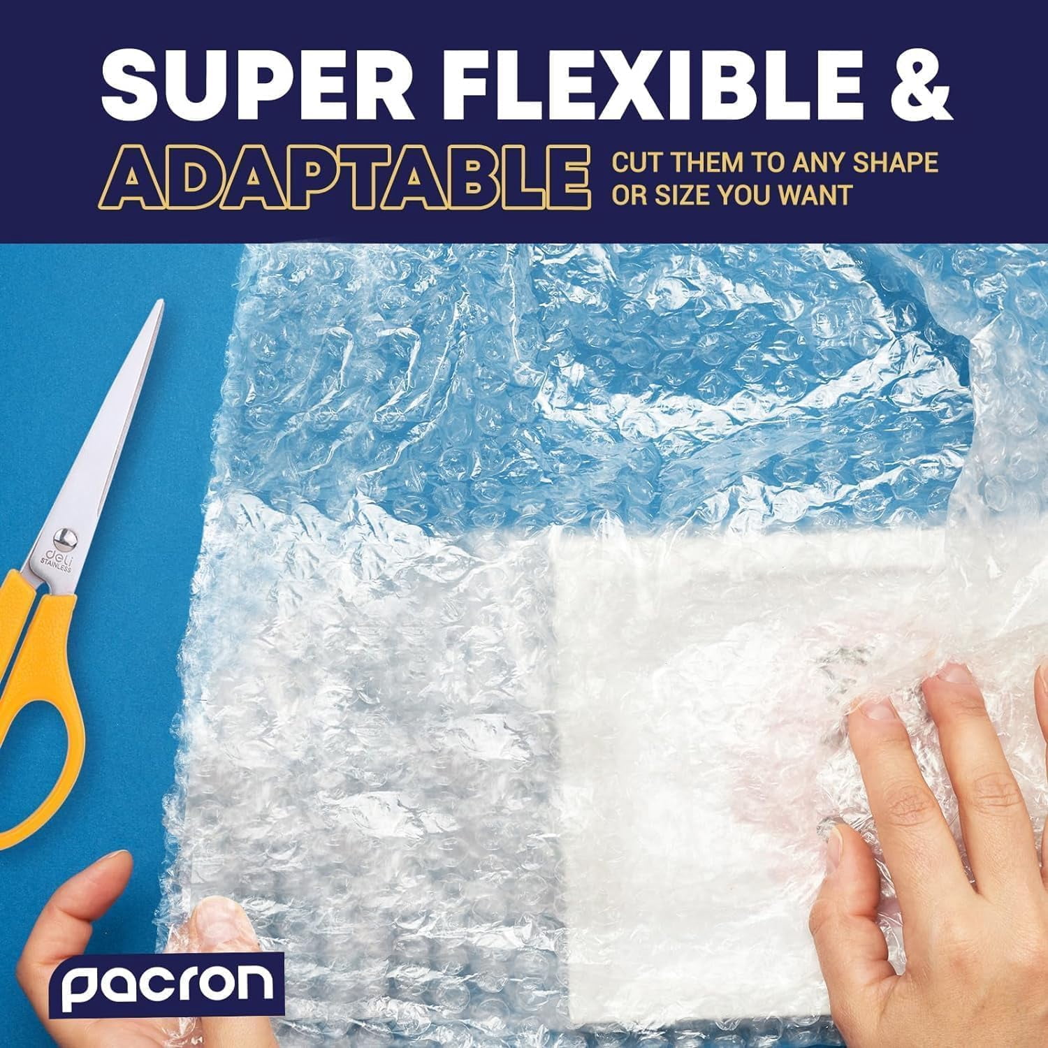 Pacron Bubble Wrap Sheets  12x12, 75-Count - Eco-Friendly Wrap for Shipping Fragile Items