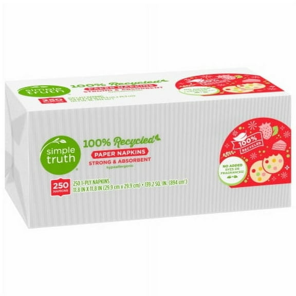 Simple Truth Strong & Absorbent 100% Recycled Paper Napkins - 250 ct