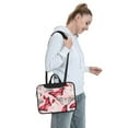 thumbnail image 7 of PUREYAH Laptop Case Bag with Compartments for Women, Red White Butterflies Pink Background Lightweight Computer Tote Bag for Men Travel Work 15.6 inch, 7 of 7