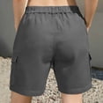 thumbnail image 6 of Enjoytime Womens Cargo Shorts Solid Color High Waist Casual Travel Outdoor Workout Athletic Shorts with Pockets, 6 of 7