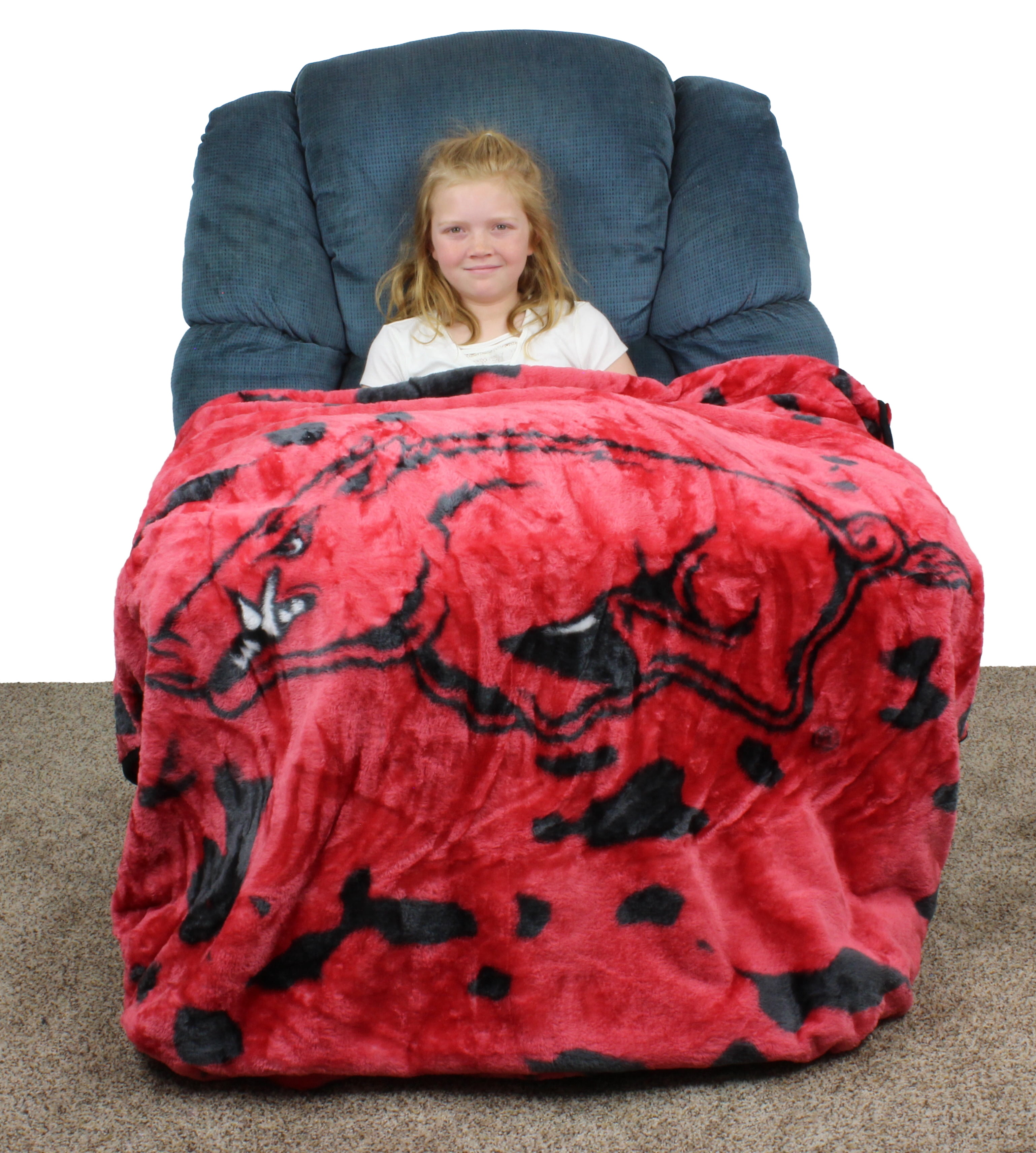 College Covers Arkansas Razorbacks Huge Raschel Throw Blanket, Bedspread, 86" x 63"
