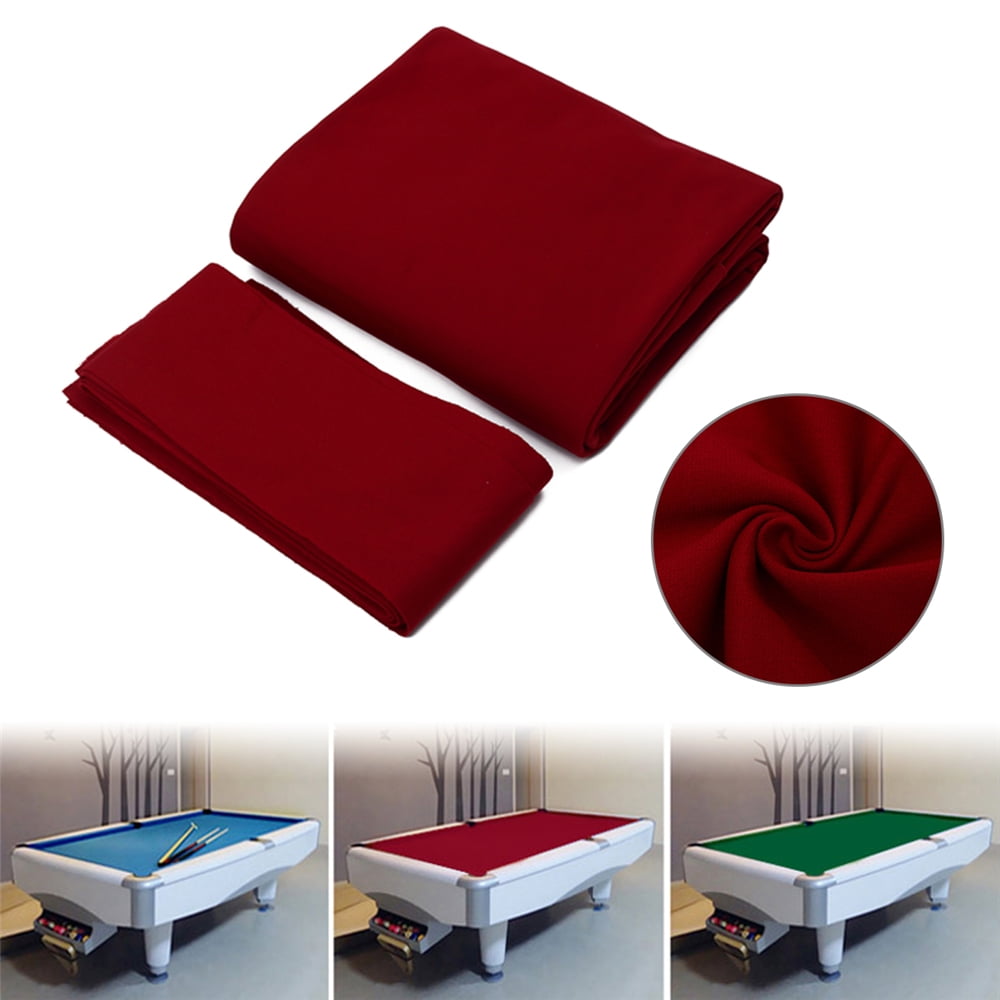 US 2.8x1.42m Red Pool  Cloth Felt 6x Strips For 9FT Snooker Billiards 