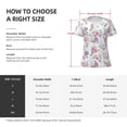 thumbnail image 7 of Honeii Rose Flower B Print Women's V-Neck T-Shirt,Short Sleeve V Neck Tees Tops for Women , Perfect for Work, Travel, and Everyday Wear, 7 of 7