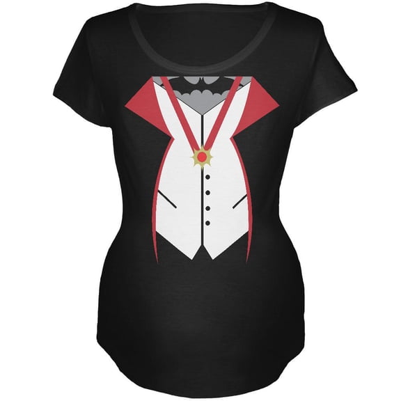 Halloween Vampire Costume Black Maternity Soft T-Shirt - 2X-Large