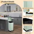 thumbnail image 3 of 8-Gallon Step-Open Trash Can with Soft-Close Lid, Modern Minimalistic Design, Removable Inner Bucket, Durable Stainless Steel, Rust Resistant, Heavy Duty, Recyclable, Green, 3 of 7