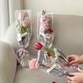 thumbnail image 4 of YAOMOBB Bouquet Packaging Bag Exquisite Mirror Surface Flower Packaging Silver Color Valentine Day Decor, 4 of 6