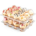 LotFancy Dozen Cupcake Boxes, Pack of 12 Clear Plastic Cupcake