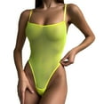 thumbnail image 2 of Lingerie Transparente en Maille Transparente pour Femmes Robe Mini Sans Manches Nuisette Justaucorps, 2 of 8