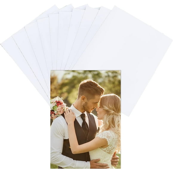 shiyou-10 Pieces Sublimation Metal Photo Blanks 6 X 8 Inch Sublimation Aluminum Photo Sign White Blank Wall Poster Frame Custom Pictures Wall Art for for Wedding Bedroom Living Room Wall Decor