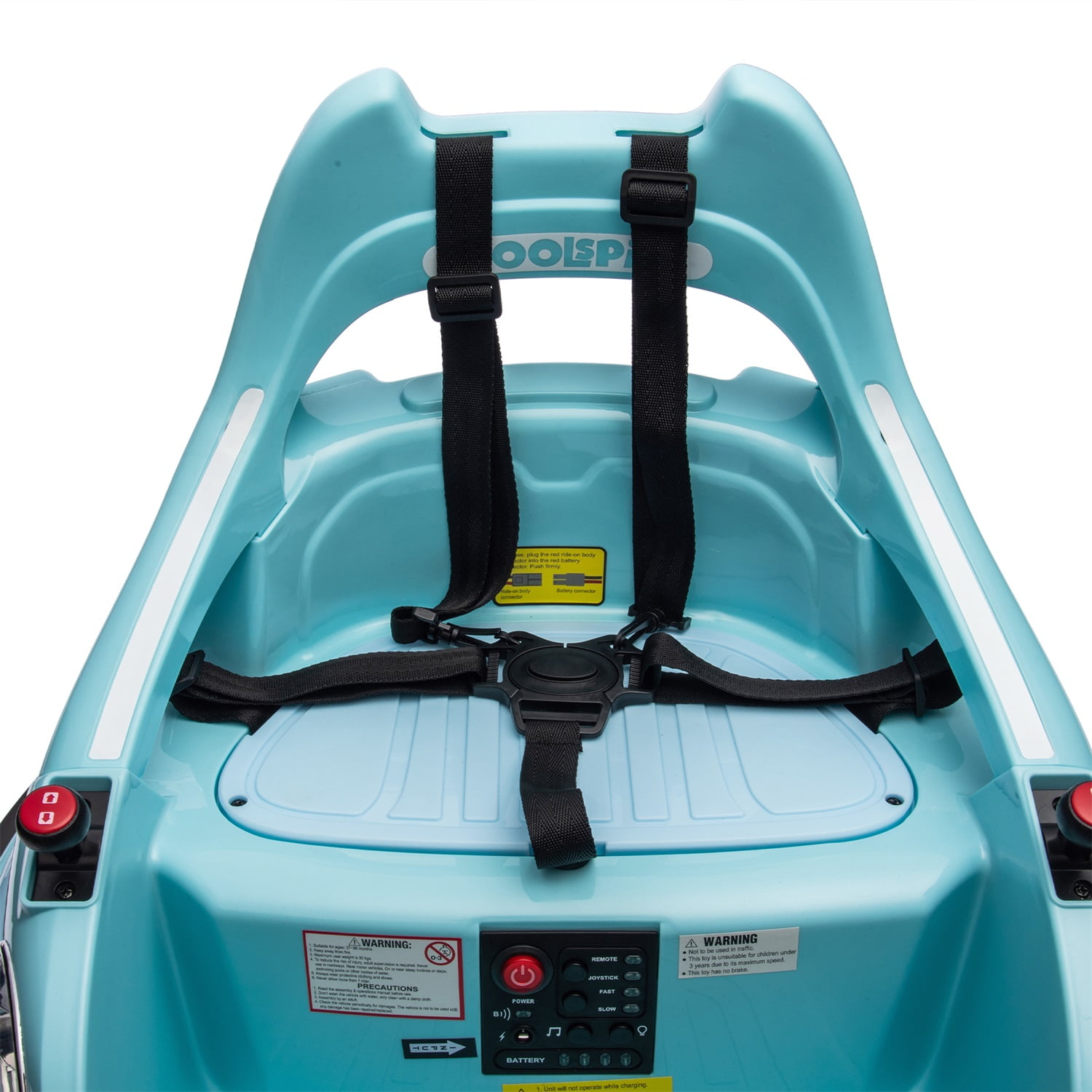 CIPACHO 12V Electric Ride On Bumper Car for Kids & Toddlers 1.5-5 Years Old, Baby Bumping Toy Gifts, LED Lights, 360 Degree Spin, Blue