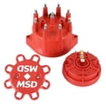 thumbnail image 2 of MSD Ignition Distributor Cap and Rotor Kit 84315 Small Diameter; With Wire Retainer; Clip Down; HEI Style Posts; Red, 2 of 5