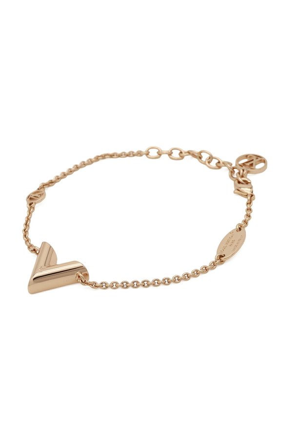 Pre-Owned LOUIS VUITTON Essential V Bracelet LV Circle PGP Pink Gold M02381