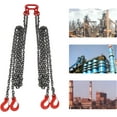 thumbnail image 2 of Chain Sling 5/16 13FT 4 Leg Lifting Chain with 4 Leg Grab Hooks and Adjusters, G80 Heavy Duty Lift Sling Chains for Engine Hoist 5 Ton Capacity,13 FT Used in Mining, Machinery, 2 of 9