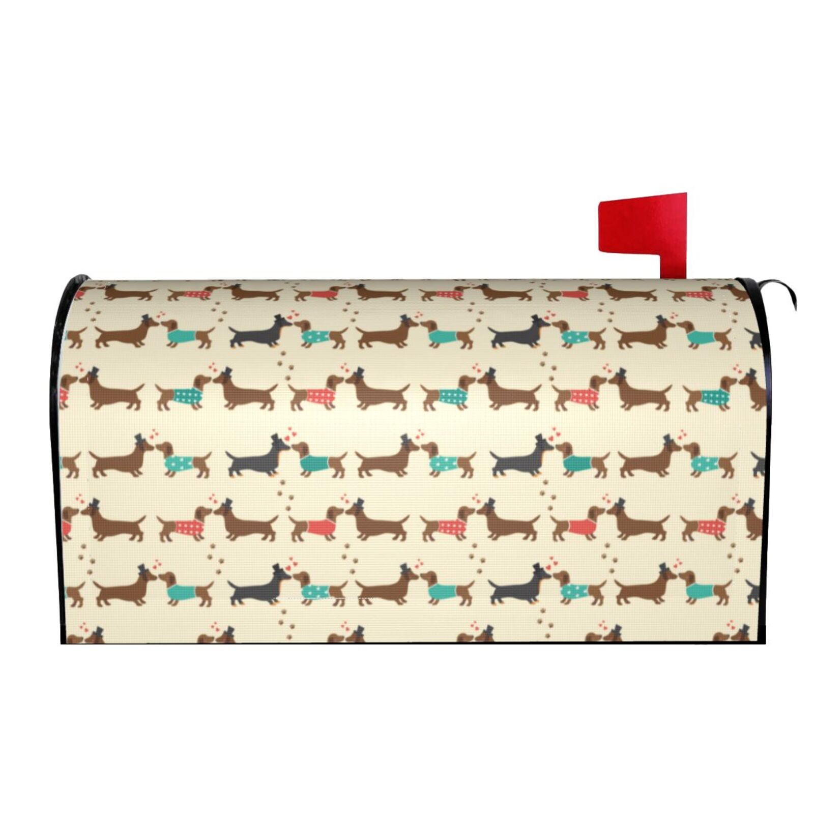 Picia Dachshund Dog Magnetic Mailbox Cover Standard Size-21x18 in