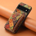 thumbnail image 6 of for Google Pixel 6 Pro Luxury Premium PU Leather + TPU Case with 3 Card Slots, Kickstand Back Case Floral Pattern Skin-Friendly Shock-resistance Cover for Google Pixel 6 Pro, Autumn, 6 of 6