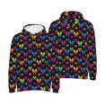 thumbnail image 6 of Bingfone Rainbow Butterfly Men's Drawstring Hoodie Long Sleeve Pocket Sweatshirts-Small, 6 of 6