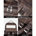 thumbnail image 6 of 15.6-inch PU leather men's and women's laptop backpacks, business and leisure backpacks, travel bags, 6 of 6