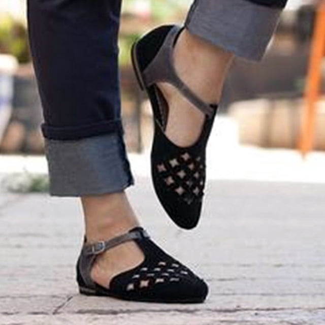 Zapatos informales cómodos con hebilla y punta en pico para mujer, zapatos sencillos de tacón bajo cómodos y sólidos Wmkox8yii FOPL1787