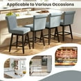 thumbnail image 6 of Yardi Yarda 27 Inch Counter Height Bar Chairs Set of 2, 360° Swivel Bar Chair, Patio Bar Furniture with Rubber Wood Legs, Gray, 6 of 11