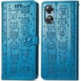 thumbnail image 6 of for Oppo A17 PU Leather Flip Wallet Case, Cute Cat Dog Cartoon Style with Card Slots Holder Phone Cover Case for Oppo A17 MG Blue, 6 of 18