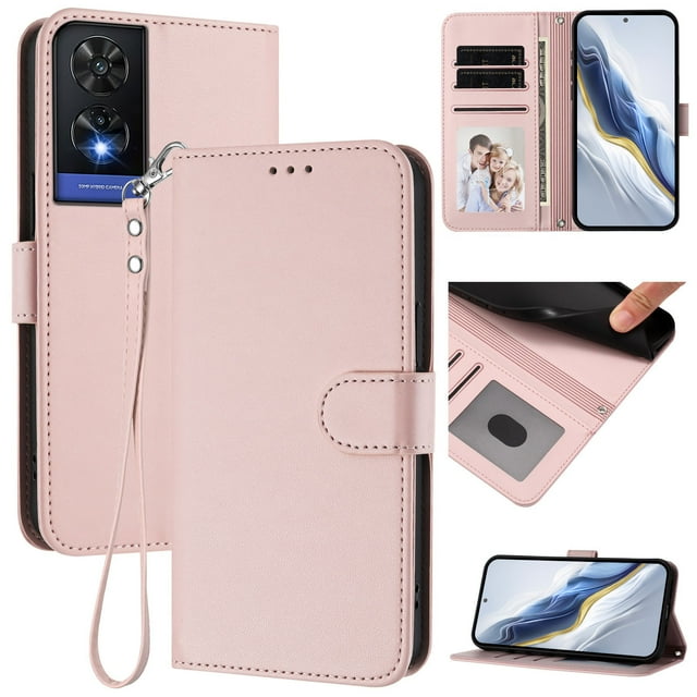 Funda Cartera GANGXUN para TCL 505 – Cierre Magnético, Protección RFID, Correa Desmontable, Compatible con Carga Inalámbrica